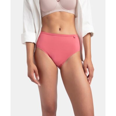 Jockey 1406 Women's High Coverage Super Combed Cotton Mid Waist Hipster with Concealed Waistband and Stay Fresh Treatment (Pack of 3_Colors & Prints May Vary) - Image 6