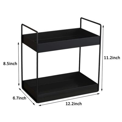 WonderStand Iron 2-Tier Countertop MultipurposeOrganizer|Tiered Shelf Storage Rack, Counter Top Organiser Storage Shelf For Home Kitchen And Bathroom - Image 3