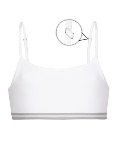 CHARM N CHERISH 4 Pack Pure Cotton Sports Bras for Girls, Non Padded Bras-Slip On Teenage Bras-Combo Pack-Solid Printed - Image 5