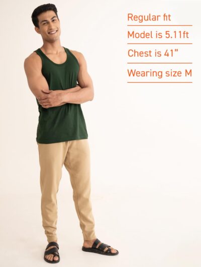 DAMENSCH Regular Fit Cotton Vest for Men | 100% Cotton Fabric, Anti-Bacterial Finish - Image 4