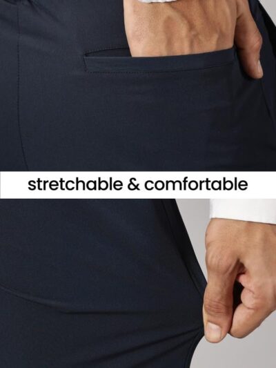 BLUE TYGA Office Joggers Lite for Men, Comfortable Trousers with Stretchablity - Image 3