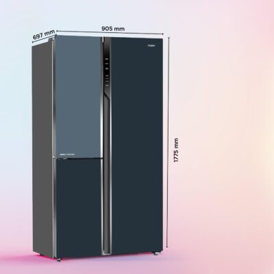 Haier 598L, 3-Star, Vogue 83% Convertible Fridge Space, Expert Inverter 3-Door Side by Side Refrigerator, (HRT-683GOG, Grey Onyx Glass) - Image 6
