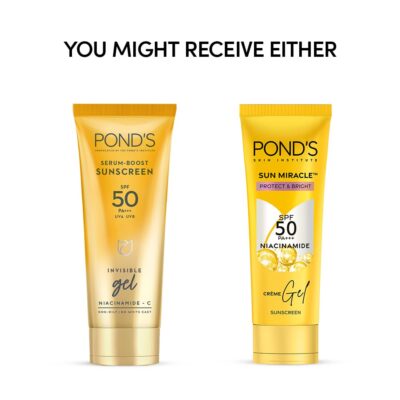 POND's Serum Boost Sunscreen For All Skin Types Prevent And Fade Dark Patches With The Power Of Spf 50 And Niacinamide-C Serum 100G, Pack Of 1 - Image 3