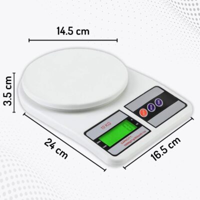 ATOM Digital Kitchen Food Weighing Scale For Healthy Living, Home Baking, Cooking, Fitness & Balanced Diet. | 1 Year Warranty | 10Kg x 1gms with 2 Batteries Included, SF400/A121, Color May vary - Image 2