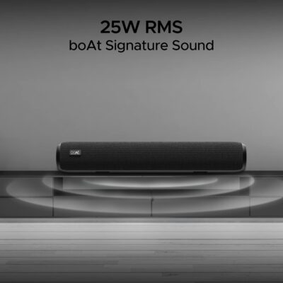 boAt Aavante Bar 610, 25W Signature Sound, 2.0 CH with Dual Passive Radiators, 7 HRS Battery, Sleek Design, Multi Connectivity, Bluetooth Sound Bar, Soundbar Speaker (Charcoal Black) - Image 2