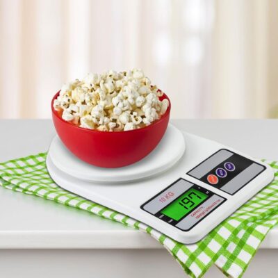 ATOM Digital Kitchen Food Weighing Scale For Healthy Living, Home Baking, Cooking, Fitness & Balanced Diet. | 1 Year Warranty | 10Kg x 1gms with 2 Batteries Included, SF400/A121, Color May vary - Image 5