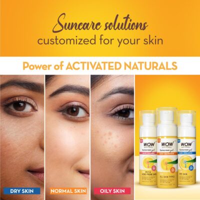 WOW Skin Science Sunscreen Gel For All Skin Types | SPF 55 PA++++ | With Glutathione & Aloe Vera Extract | Lightweight | Quick Absorbing | No White Cast | UVA & UVB Protection | 50 ml - Image 2