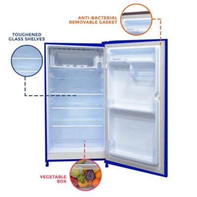 Gem 170 L 2 Star Direct-Cool Single Door Refrigerator (GRDN-1752NBWC, Plain Blue, 2022 Model) - Image 2