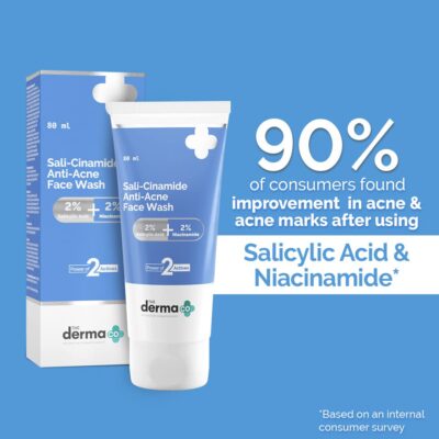 The Derma Co Sali-Cinamide Anti-Acne Face Wash | With 2% Salicylic Acid & 2% Niacinamide I Treats Active Acne & Fades Acne Marks I For Oily & Combination Skin I Power of 2 Actives | For Men & Women | 80 ml - Image 7
