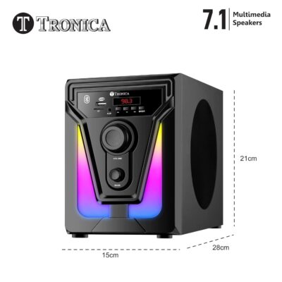 TRONICA PS07 Premium Series 7.1 Digital 60W Bluetooth Home Theater System PenDrive FM Aux TV Compatible with All Function Remote - Image 4