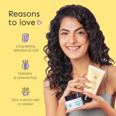 Arata Curl Styling Combo of 2 - Curl Cream (100gm) & Gel (150ml) | for Frizzy, Wavy, Curly, Coily Hair | Intensive Moisture & All-Season Curl Definition | No Sulphate,Paraben,Silicone | CG Approved - Image 3