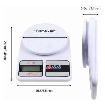 SKADIOO Weighing scale, Weight Machine for Kitchen, Kitchen Weighing Scale,SF-400 Weight Machine for Shop, Food Weighing Scale, Multipurpose Portable Electronic Digital Weighing Scale Weight Machine - Image 2