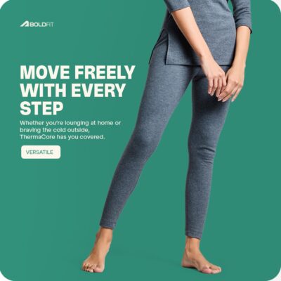 Boldfit Bottom Thermal Wear for Women Regular Fit Leggings Winter Wear for Women Natural Insulation Lower Body Warmer for Women Cotton-Viscose Thermals - Image 5