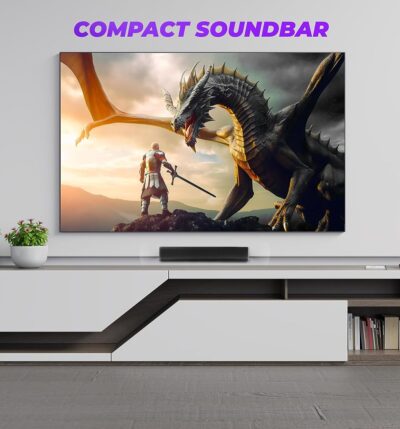 ZEBRONICS Juke BAR 1500 20W Output, Wireless Portable Mini soundbar, Built-in Rechargeable Battery, Bluetooth 5.0, mSD, AUX, LED Indicator and Glossy Finish - Image 4