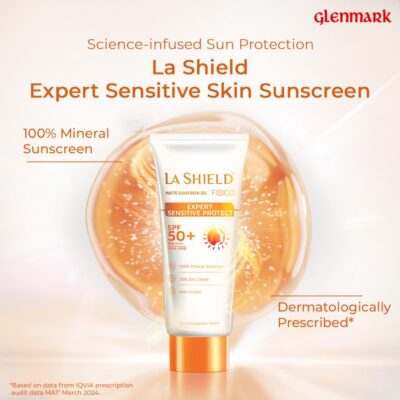 La Shield Fisico SPF 50 PA+++ Mineral Sunscreen | Water Resistant Upto 8 hours | Chemical filter free | Non-greasy | Lightweight | No White Cast | Broad spectrum | Dermatologist Prescribed | For Sensitive skin |50g - Image 3