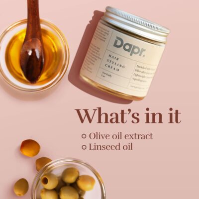 Dapr. Hair Styling Cream (100 grams) for Daily use | Enriched with Olive oil extract and Linseed oil | - Image 6