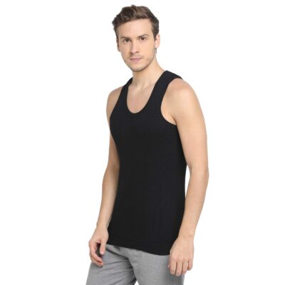 Dixcy Scott Originals Men's Solid 100% Combed Cotton Itch-Free & Comfortable Round Neck Sleeveless Under Regular Fit Shirt Tank Fit Vest Innerwear - Victory Durby | Pack of 2 Print May Vary - Image 4