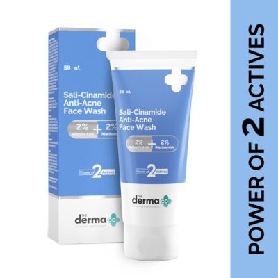 The Derma Co Sali-Cinamide Anti-Acne Face Wash | With 2% Salicylic Acid & 2% Niacinamide I Treats Active Acne & Fades Acne Marks I For Oily & Combination Skin I Power of 2 Actives | For Men & Women | 80 ml - Image 2