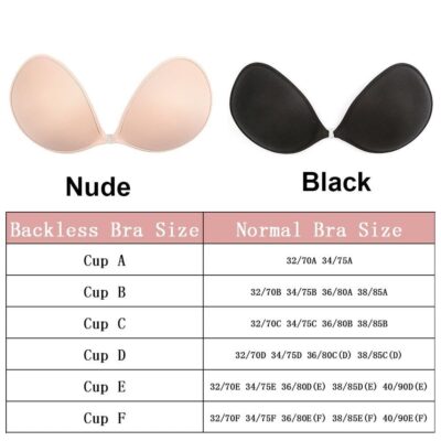 AKHIRAH Women's & Girl's Strapless Push Up Wire Free Stick On Invisible Bra (Free-Size) - Image 9