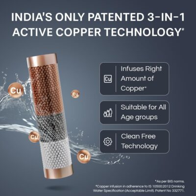 Aquaguard Ritz Stainless Steel Tank, 9-Stage RO+UV+Active Copper Tech Water Purifier | Up to 60% Water Savings | Taste Adjuster | Suitable for Tanker, Borewell & Municipal Water - Image 5