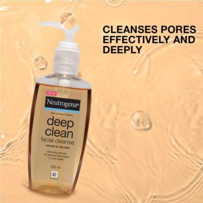 Neutrogena Deep Clean Gentle Facial Cleanser | 2x Glycerin & Cleansing Agent | Alcohol-Free | Dermatologist Tested | Normal to Oily Skin | For Men and Women | 200ml - Image 6
