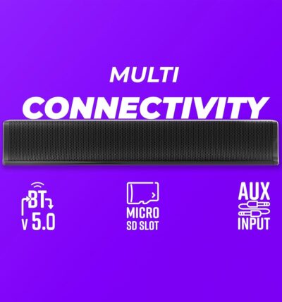 ZEBRONICS Juke BAR 1500 20W Output, Wireless Portable Mini soundbar, Built-in Rechargeable Battery, Bluetooth 5.0, mSD, AUX, LED Indicator and Glossy Finish - Image 5