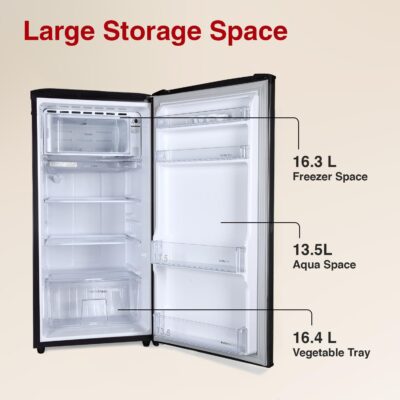 Godrej 180 L 4 Star Turbo Cooling Technology, 24 Days Farm Freshness Direct Cool Single Door Refrigerator (RD EDGENEO 207D THF MP BL, Maple Blue) - Image 6