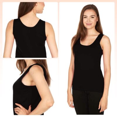 PALAY® Thermal Tank Top Womens Fleece Lined Underwear Tops Undershirt for Women Cotton Cami Warm Base Layer Vest Scoop Neck - Image 7