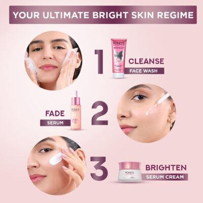 POND's Bright Beauty Anti-Dullness & Brightening Facewash With Niacinamide | For Glass-Skin Like Shine And With 4X Visibly Brighter Skin, 200Gm - Image 6