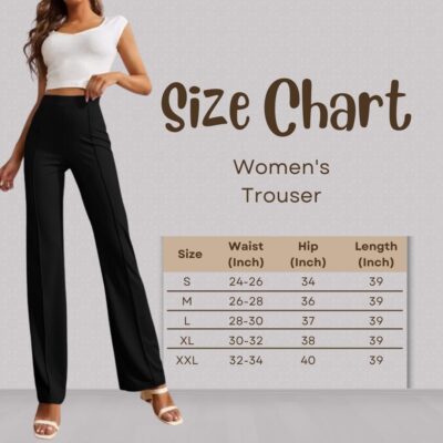 SWADESI STUFF Women's High-Waisted Pant Bell Bottom Trendy Retro-Chic Classic Fit Trousers - Perfect For Every Occasion - Image 6