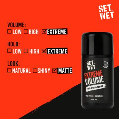 Set Wet Extreme Volume Hairstyling Powder 10g |12 Hour Strong Hold & Matte Finish |Hair Volumizing Powder Wax - Image 5