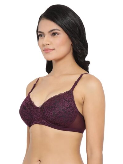 Clovia Women's Net Lightly Padded Wire Free Full Cup Coverage Bra - Image 3