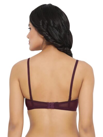 Clovia Women's Net Lightly Padded Wire Free Full Cup Coverage Bra - Image 4