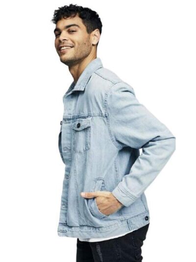 KOTTY Men Denim Full Sleeve Regular Winter Jacket - Image 3