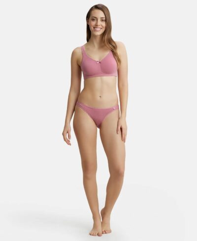 Jockey FE41 Everyday Bra | Wirefree | Non Padded | Full Coverage | Concealed Shaper Panel | Super Combed Cotton Elastane Fabric - Image 4