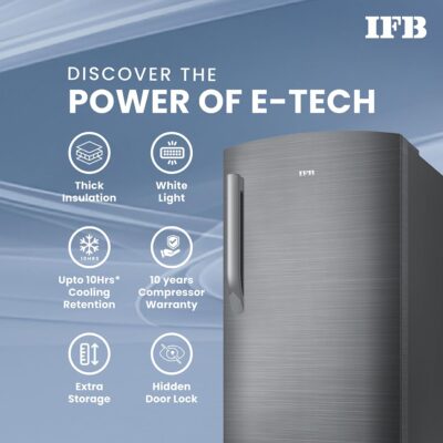 IFB 206L 5 Star Direct Cool Single Door Refrigerator (IFBDC-2325DBSE, Brush Grey, Advanced Inverter Compressor, Extraordinary Storage with Humidity Controller) - Image 2