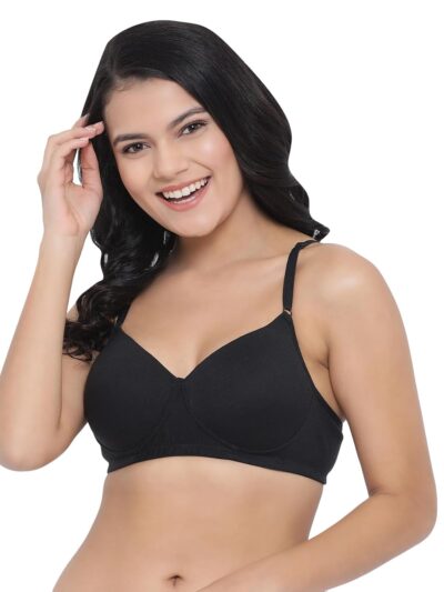 Clovia Women's Cotton Lightly Padded Wire Free T-Shirt Full-Coverage Bra - Image 2