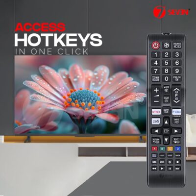 7SEVEN® Compatible with Samsung tv Remote Control Universal Suitable for LCD LED OLED QLED UHD HD Plasma 3D Smart Hub Television with Hotkeys - Match Remotes Keys Exactly with Existing Remote - Image 4