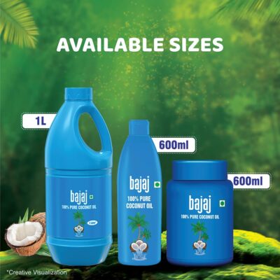 Bajaj 100% Pure Coconut Oil 600 ml - Image 5