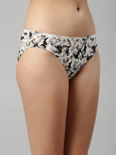 Enamor Women's Cotton Full Coverage & Low Waist Antimicrobial, Stain Release Finish Regular Graphic Bikini Style Underwear - Image 3