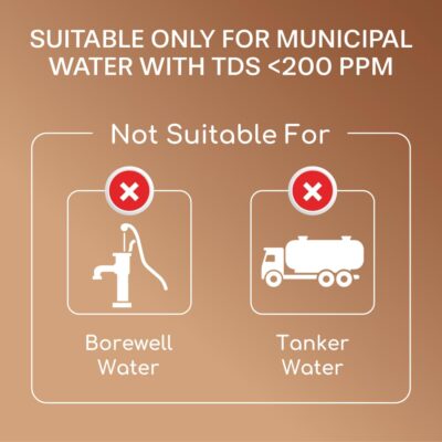 Aquaguard Aura UV+UF 7L storage water purifier,suitable for Municipal water(TDS below 200ppm)with Pa (Not Suitable for Borewell or tanker water) - Image 2