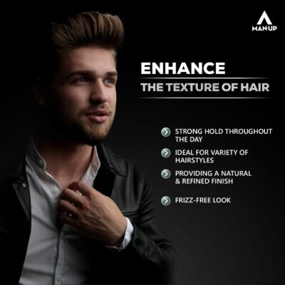 Man-Up Hair Comb Wax | 2-in-1 Men Hair Styling Gel with Comb | Strong Hold Wet look | Long Lasting | Styling Moisturizing – 140ml - Image 3