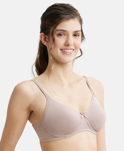Jockey 1722 Women's Wirefree Non Padded Super Combed Cotton Elastane Stretch Medium Coverage Everyday Bra with Concealed Shaper Panel and Adjustable Straps - Image 2