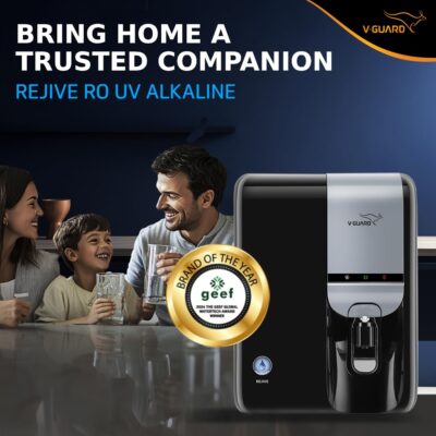 V-Guard Rejive RO UV Water Purifier with Mineral & Alkaline 9 Stage Purification RO Membrane | Free Service Benefits Worth Rs. 2,450 | Suitable for water with TDS up to 2000 ppm | 6.5 Litre Blue Black - Image 2