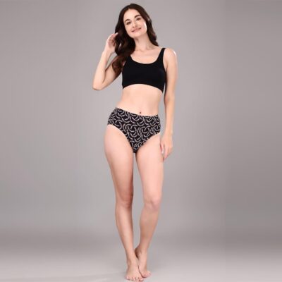 SOIE Women's High Waist Full Coverage Printed Stretch Cotton Hipster Panty (Pack of 3) - Image 7