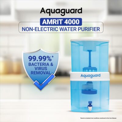 Aquaguard Amrit 4000 Non-Electric Water Purifier | 15L Storage | 99.99% Bacteria & Virus Removal | 4-Stage Filtration | Auto Shut-Off | Chemical Free Purification | 6-Month Warranty - Image 2