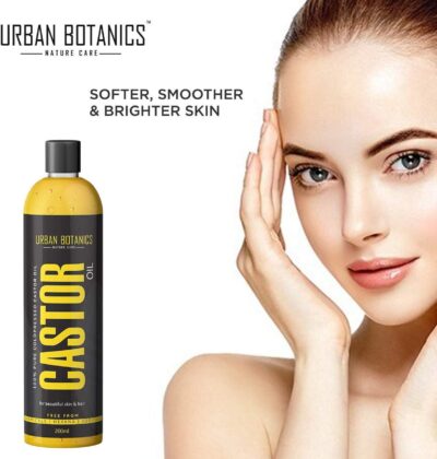 UrbanBotanics® Cold Pressed Castor Oil for Hair Growth, Skin Care, Moisturising Dry Skin, Nails, Eyelash - Virgin Grade - 200ml - Image 2