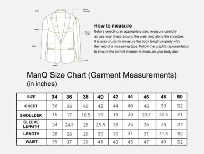 MANQ Men's Slim Fit Single Breasted Blazer - Image 3