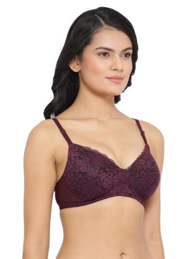 Clovia Women's Net Lightly Padded Wire Free Full Cup Coverage Bra - Image 2