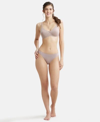 Jockey 1722 Women's Wirefree Non Padded Super Combed Cotton Elastane Stretch Medium Coverage Everyday Bra with Concealed Shaper Panel and Adjustable Straps - Image 4
